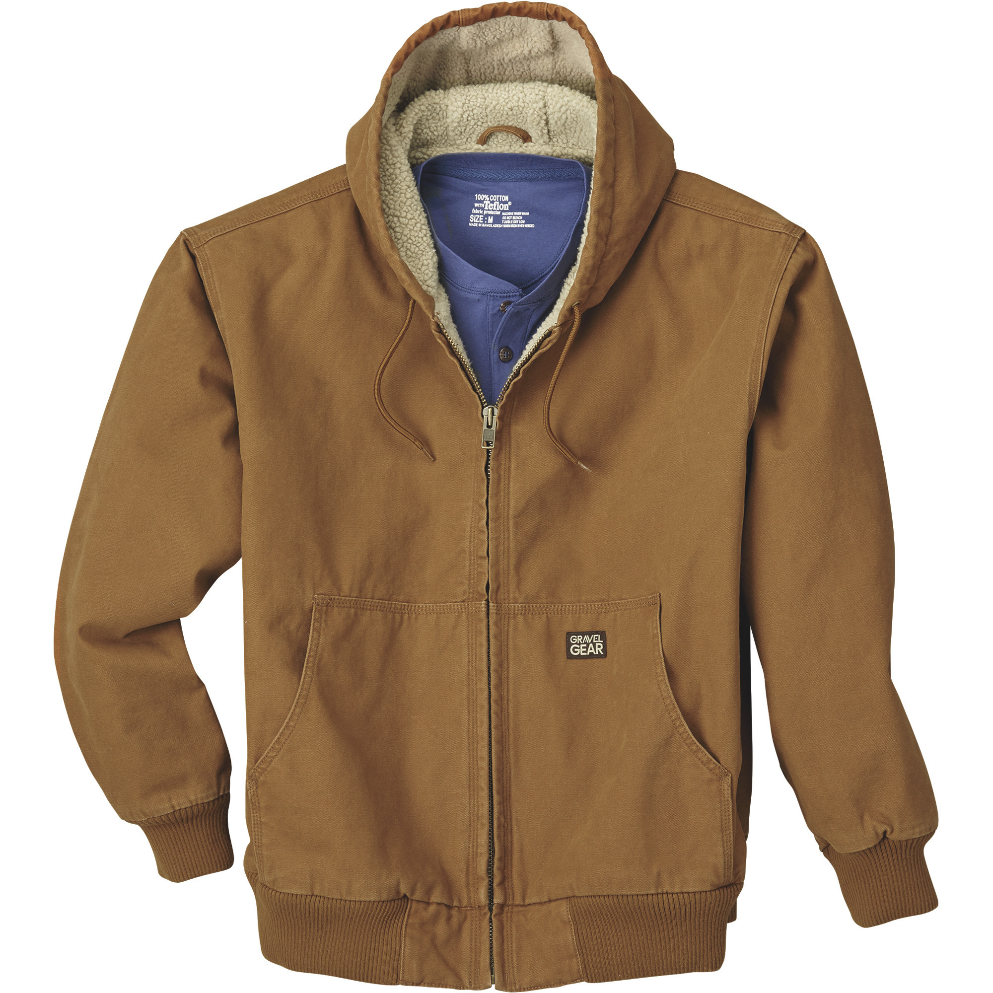 Gravel Gear Sherpa-Lined Tundra Jacket, Brown, Large
